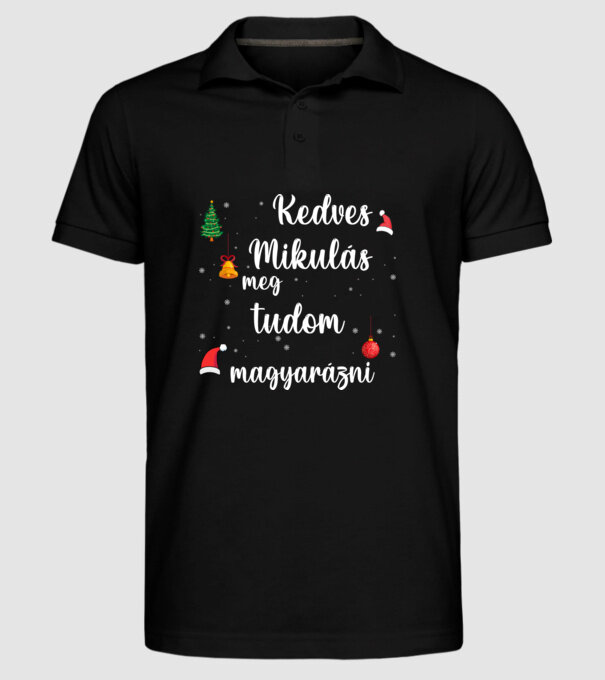  minta fekete pólón
