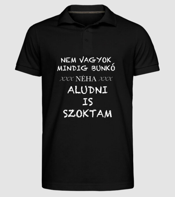  minta fekete pólón
