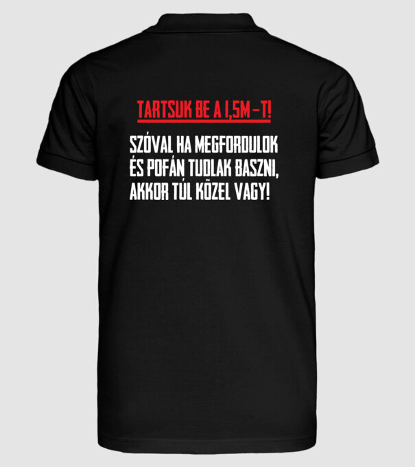 minta fekete pólón
