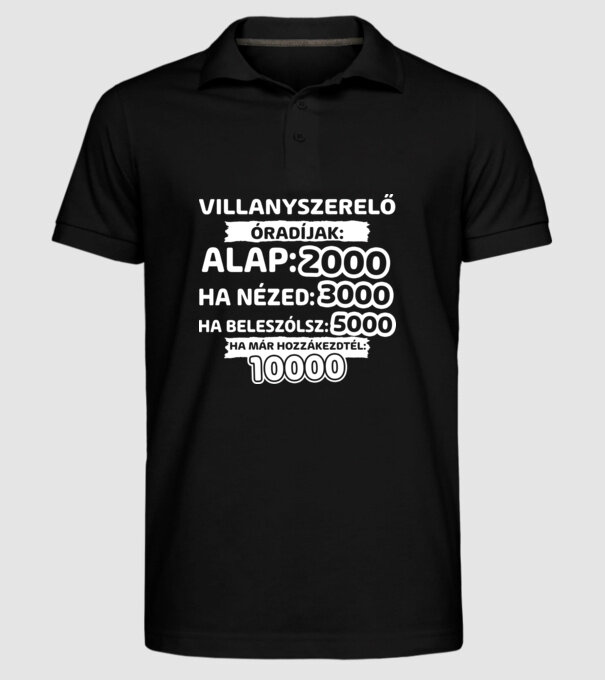  minta fekete pólón