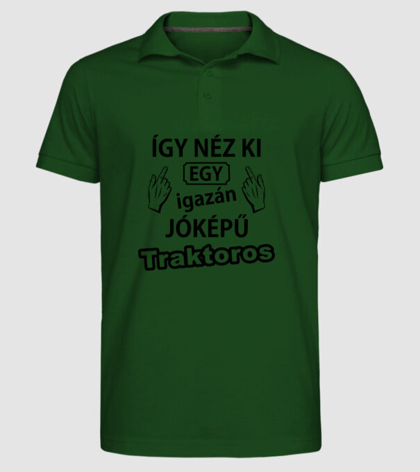  minta sötétzöld pólón