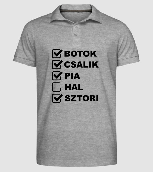  minta szürke pólón