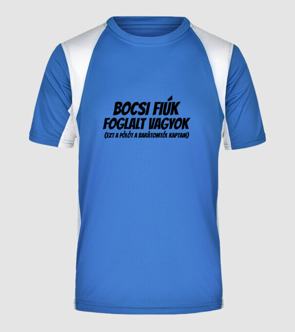  minta királykék pólón