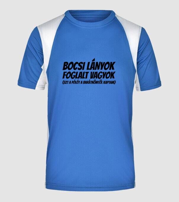  minta királykék pólón