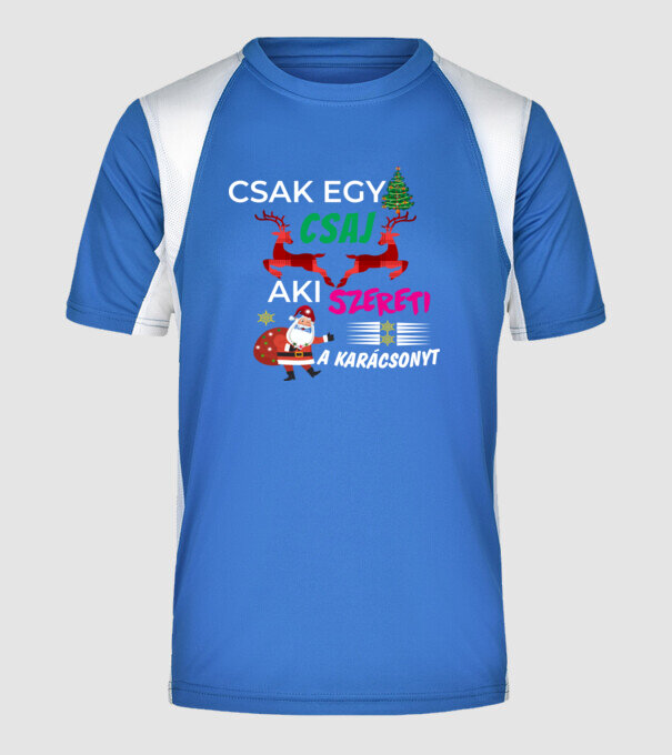  minta királykék pólón