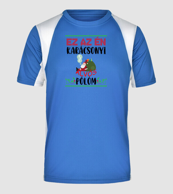  minta királykék pólón