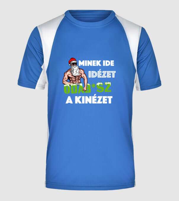  minta királykék pólón