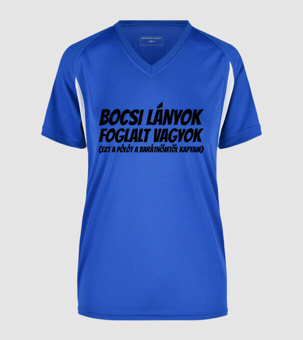  minta királykék pólón