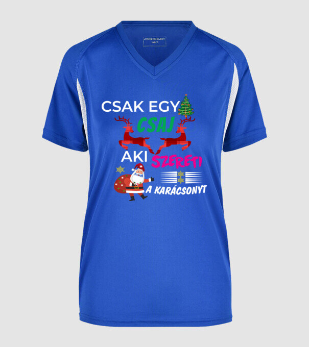 minta királykék pólón