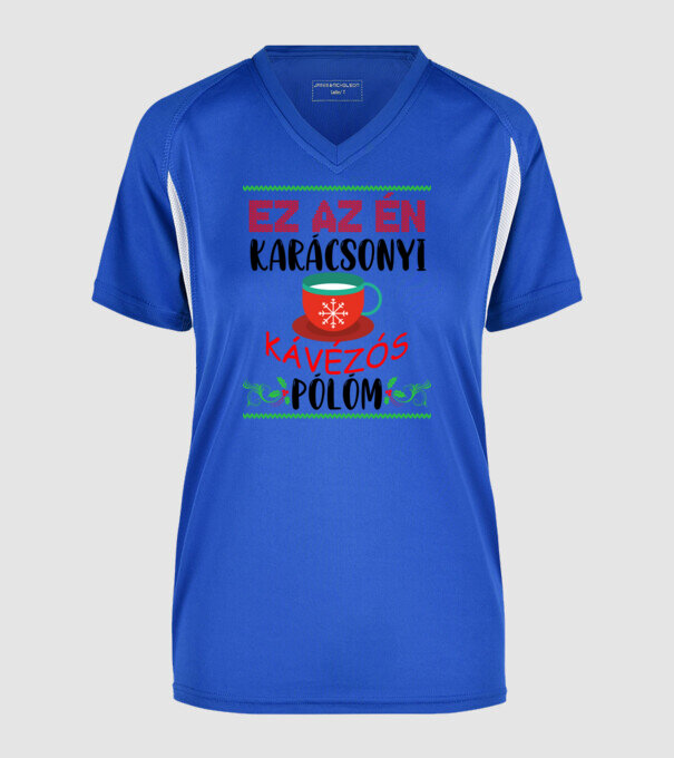  minta királykék pólón
