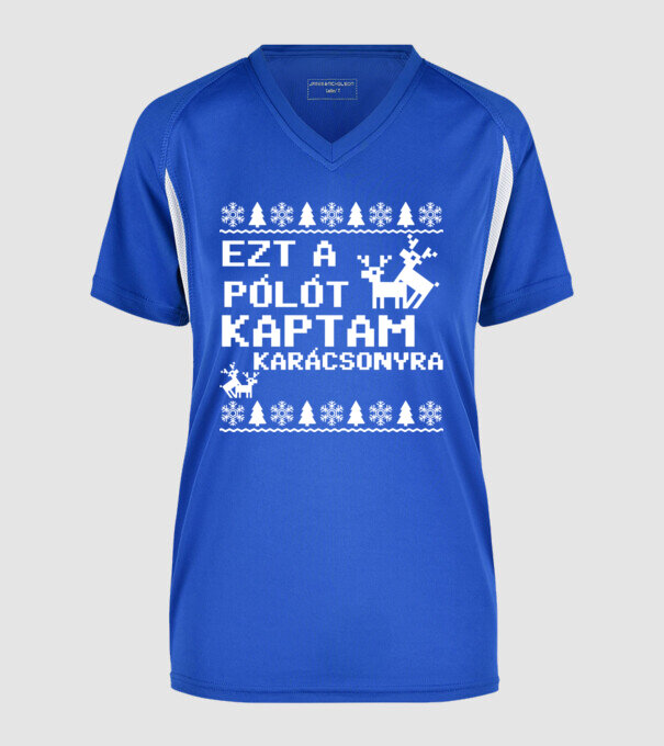  minta királykék pólón
